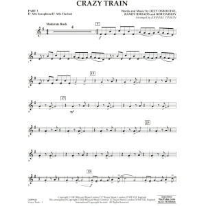 Crazy Train (arr. Johnnie Vinson) - Pt.3 - Eb Alto Sax/Alto Clar.