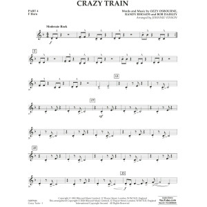Crazy Train (arr. Johnnie Vinson) - Pt.4 - F Horn