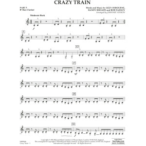 Crazy Train (arr. Johnnie Vinson) - Pt.5 - Bb Bass Clarinet