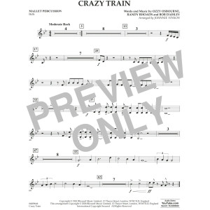Crazy Train (arr. Johnnie Vinson) - Mallet Percussion