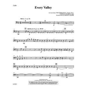 Every Valley (from The Winter Rose) (arr. Brant Adams) - Cello