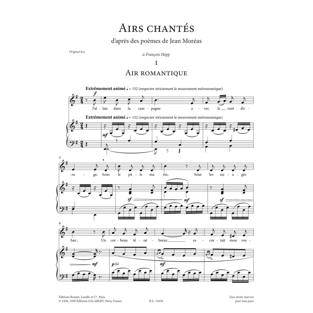 Airs chantés (High Voice)