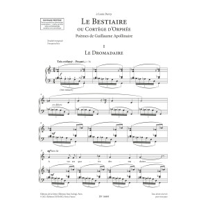 Le Bestiaire ou le Cortège d'Orphée (High Voice)