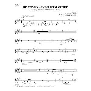 He Comes At Christmastide (arr. Stephen M. Heyde) - Violin 2