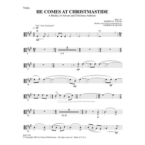 He Comes At Christmastide (arr. Stephen M. Heyde) - Viola
