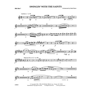 Swingin' With The Saints (arr. Mark Hayes) - Alto Sax 1