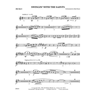 Swingin' With The Saints (arr. Mark Hayes) - Alto Sax 2