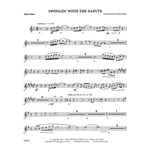 Swingin' With The Saints (arr. Mark Hayes) - Tenor Sax 1