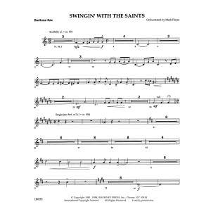 Swingin' With The Saints (arr. Mark Hayes) - Baritone Sax