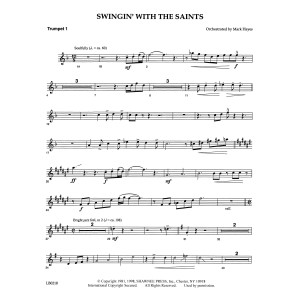 Swingin' With The Saints (arr. Mark Hayes) - Trumpet 1