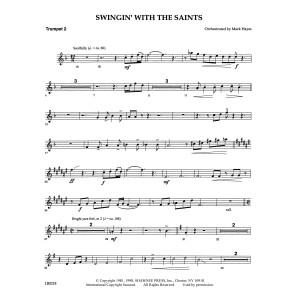 Swingin' With The Saints (arr. Mark Hayes) - Trumpet 2