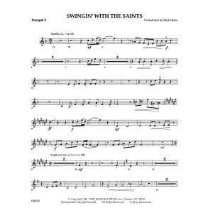 Swingin' With The Saints (arr. Mark Hayes) - Trumpet 3