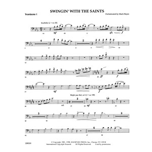 Swingin' With The Saints (arr. Mark Hayes) - Trombone 1