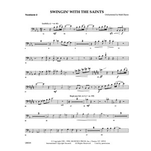 Swingin' With The Saints (arr. Mark Hayes) - Trombone 2