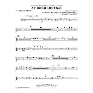 A Hand For Mrs. Claus (arr. Mac Huff) - Tenor Saxophone