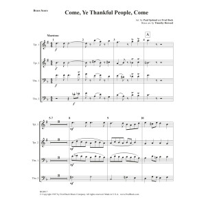 Come, Ye Thankful People, Come (arr. Paul Sjolund & Fred Bock) - Full Score