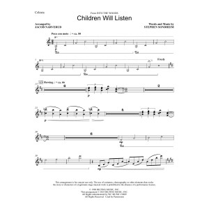 Children Will Listen (from Into The Woods) (arr. Jacob Narverud) - Celesta