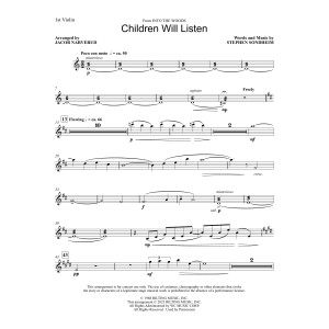 Children Will Listen (from Into The Woods) (arr. Jacob Narverud) - Violin 1