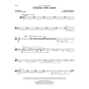 Children Will Listen (from Into The Woods) (arr. Jacob Narverud) - Viola