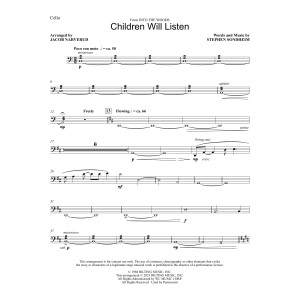 Children Will Listen (from Into The Woods) (arr. Jacob Narverud) - Cello