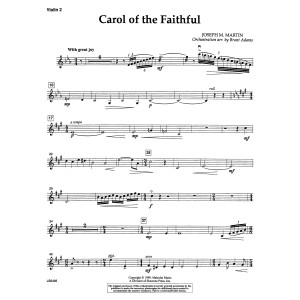 Carol Of The Faithful (from "Canticle Of Joy") - Violin 2