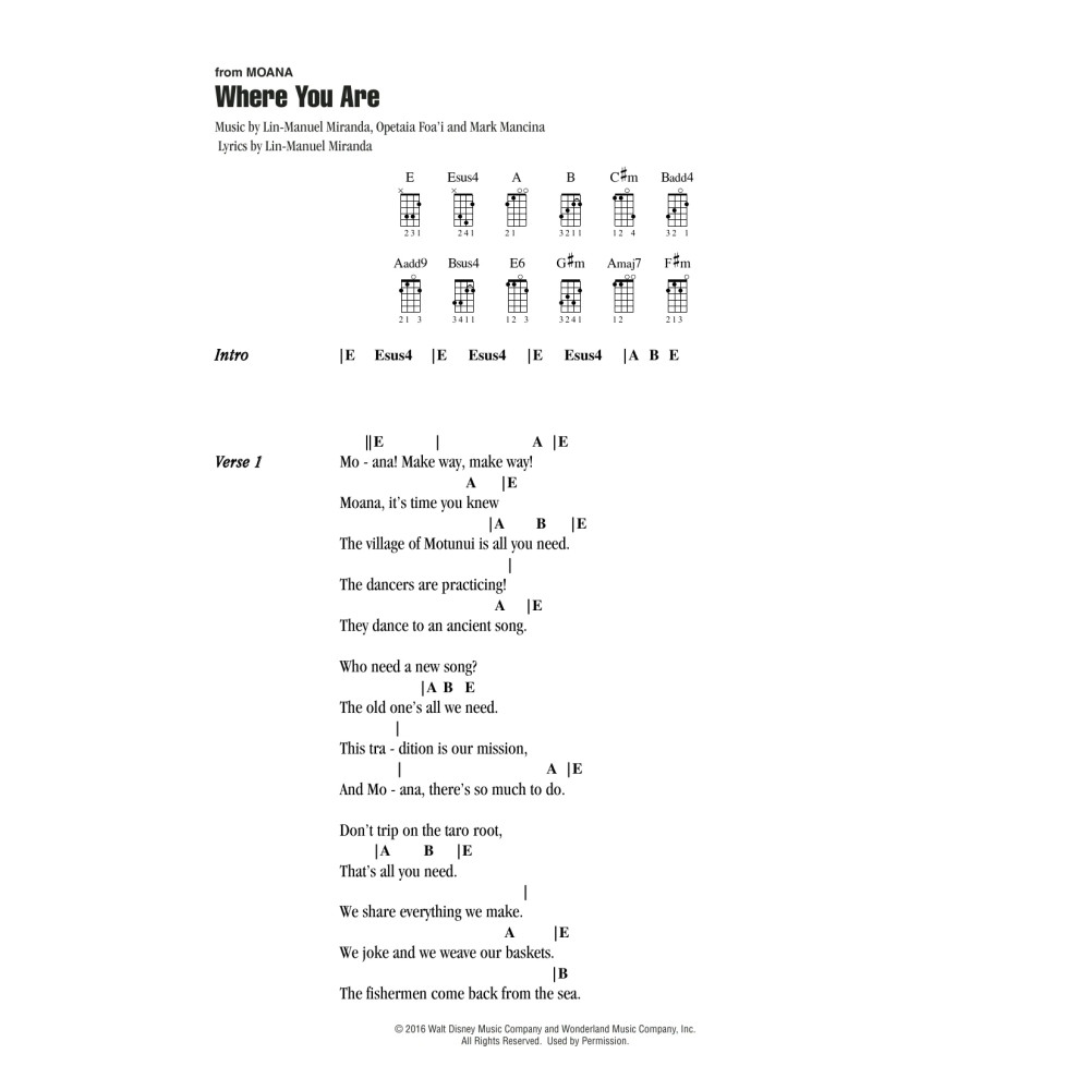 Where You Are (from Moana)