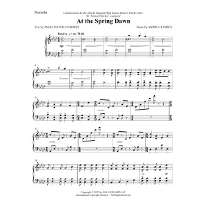 At The Spring Dawn - Marimba