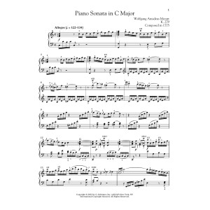 Piano Sonata In C Major, K. 279