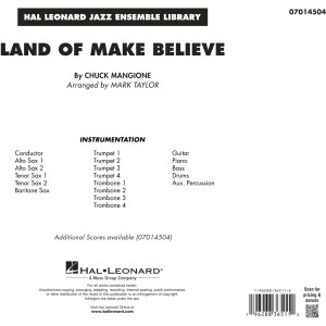 Land of Make Believe (arr. Mark Taylor) - Conductor Score (Full Score)