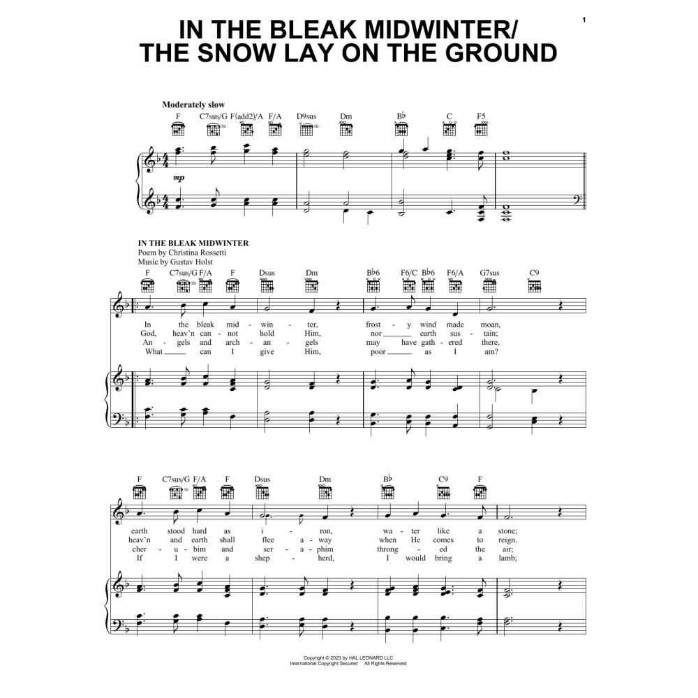 In The Bleak Midwinter/The Snow Lay On The Ground