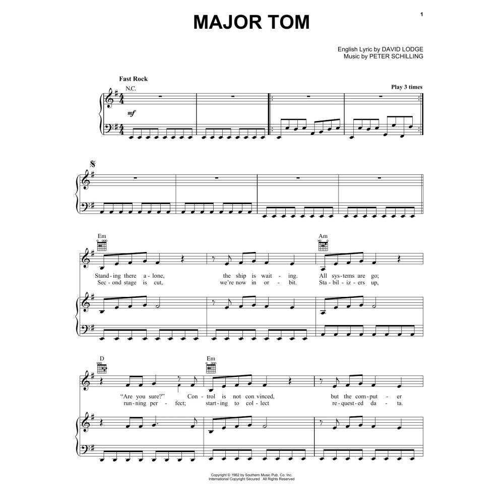Major Tom (Coming Home)