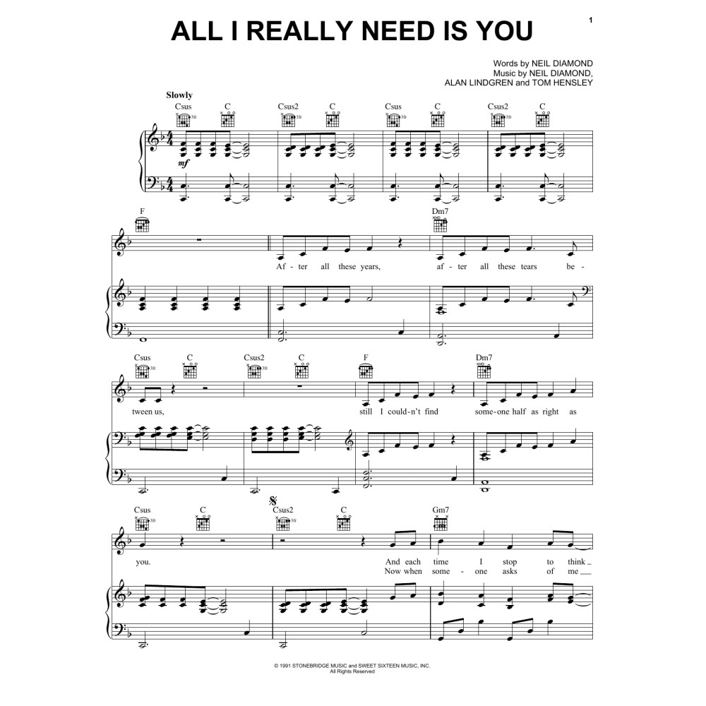 All I Really Need Is You