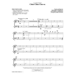 Chim Chim Cher-ee (arr. John Leavitt) - Percussion Score