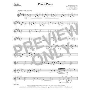 Peace, Peace - Clarinet (sub. Viola)