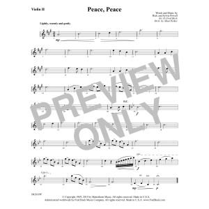 Peace, Peace - Violin 2