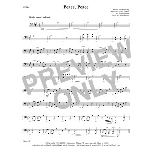 Peace, Peace - Cello