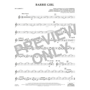 Barbie Girl (arr. Paul Murtha) - Bb Clarinet 1
