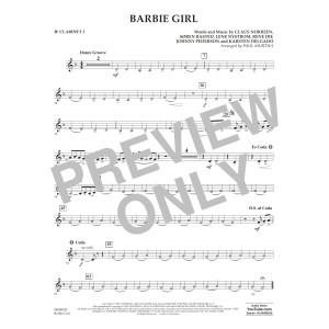 Barbie Girl (arr. Paul Murtha) - Bb Clarinet 3