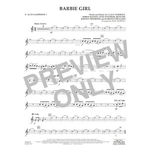 Barbie Girl (arr. Paul Murtha) - Eb Alto Saxophone 1