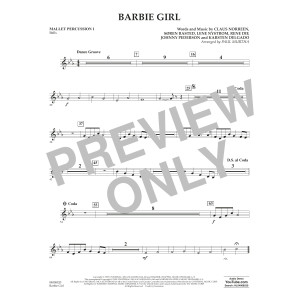 Barbie Girl (arr. Paul Murtha) - Mallet Percussion 1