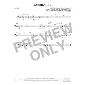 Barbie Girl (arr. Paul Murtha) - Timpani
