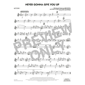 Never Gonna Give You Up (arr. Rick Stitzel) - Alto Sax 1