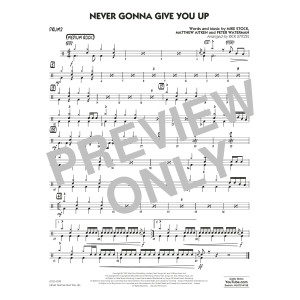 Never Gonna Give You Up (arr. Rick Stitzel) - Drums