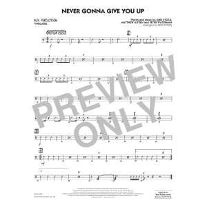 Never Gonna Give You Up (arr. Rick Stitzel) - Aux Percussion