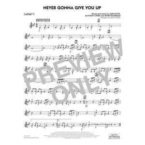 Never Gonna Give You Up (arr. Rick Stitzel) - Bb Clarinet 2