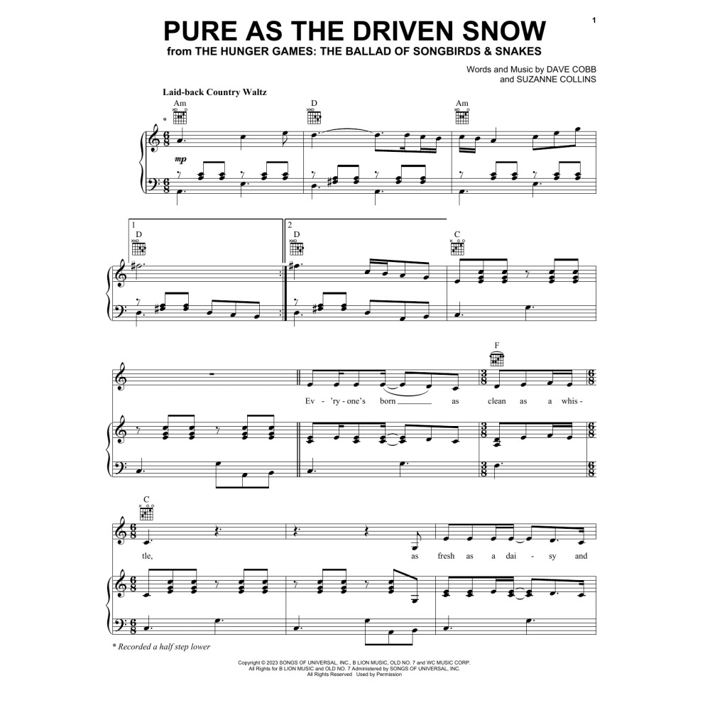 Pure As The Driven Snow (from The Hunger Games: The Ballad of Songbirds & Snakes)