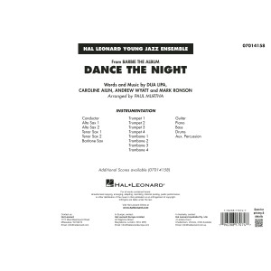Dance The Night (from Barbie) (arr. Murtha) - Conductor Score (Full Score)