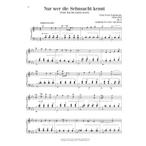 None But The Lonely Heart (Nur Wer Die Sehnsucht Kennt), Op. 6