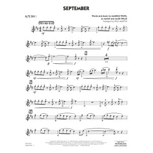 September (arr. Paul Murtha) - Alto Sax 1
