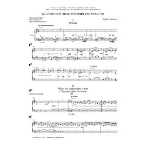 No one can hear themselves staying - Vocal Score